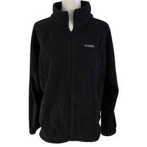 Columbia Plus Size 1X Full Zip Fleece Jacket Coat Gorpcore Outdoor Washed Black